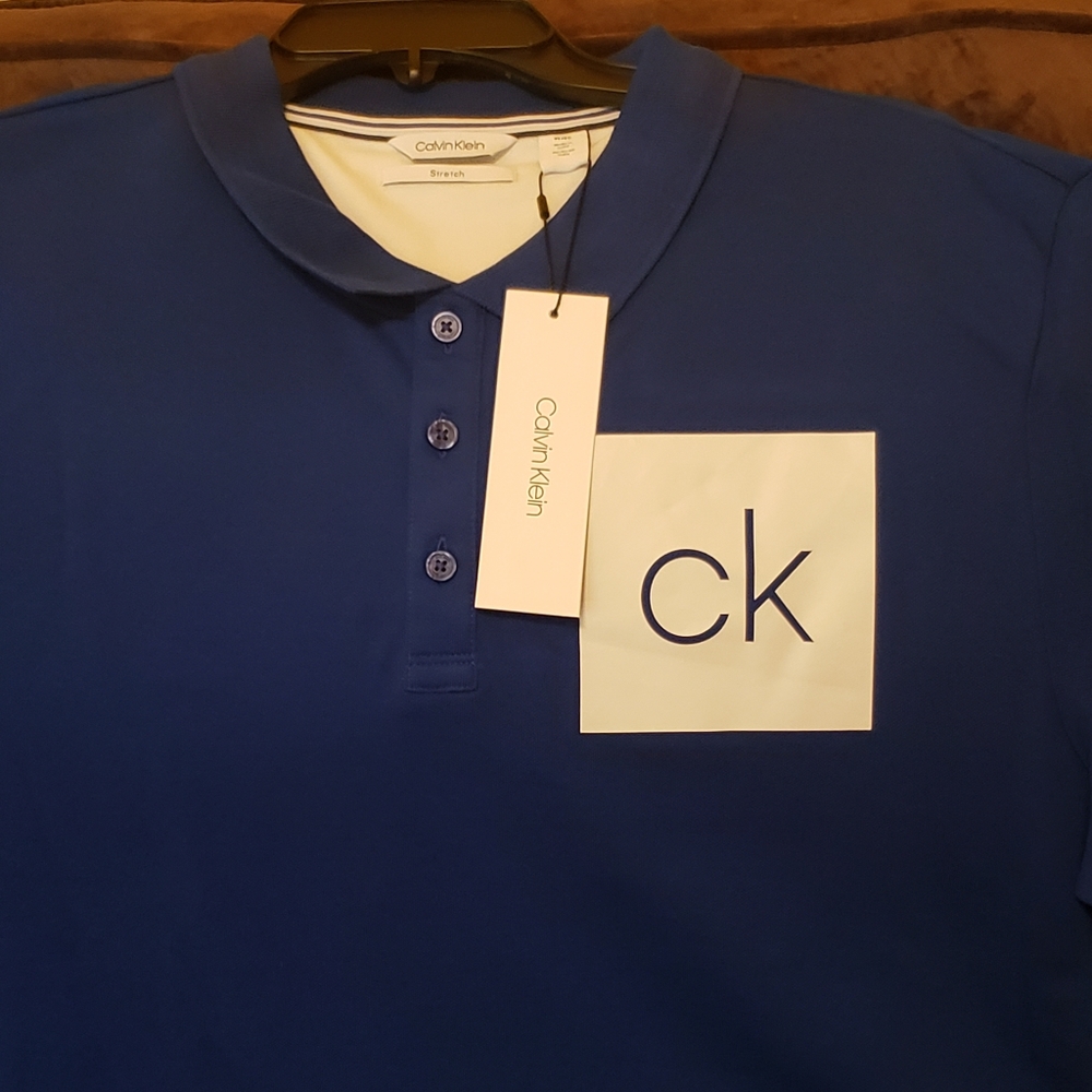 Calvin Klein Royal Blue CK Polo Shirt - Picture 2 of 2